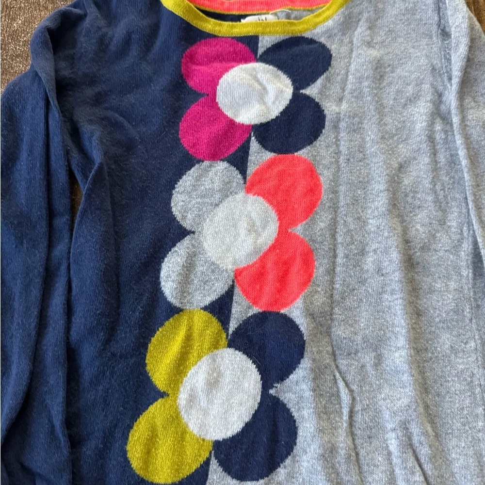 Mini Boden Girls Floral Knit Sweater Dress 9/10 years - Picture 2 of 5